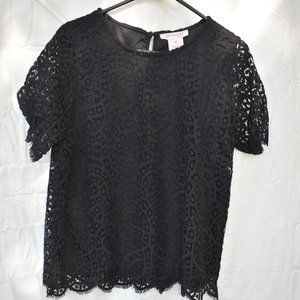 Black lace blouse